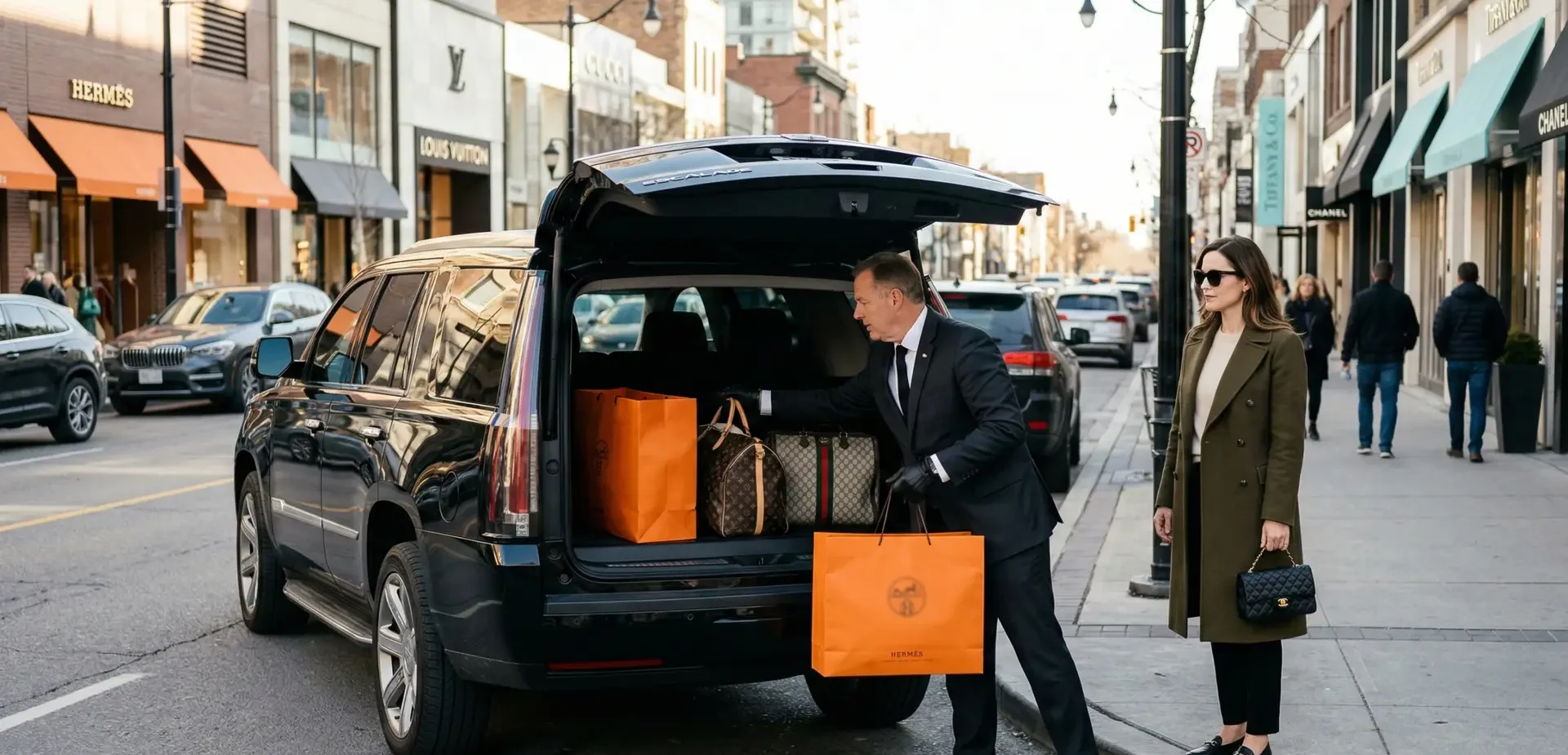 Toronto airport limo with child car seat family travel