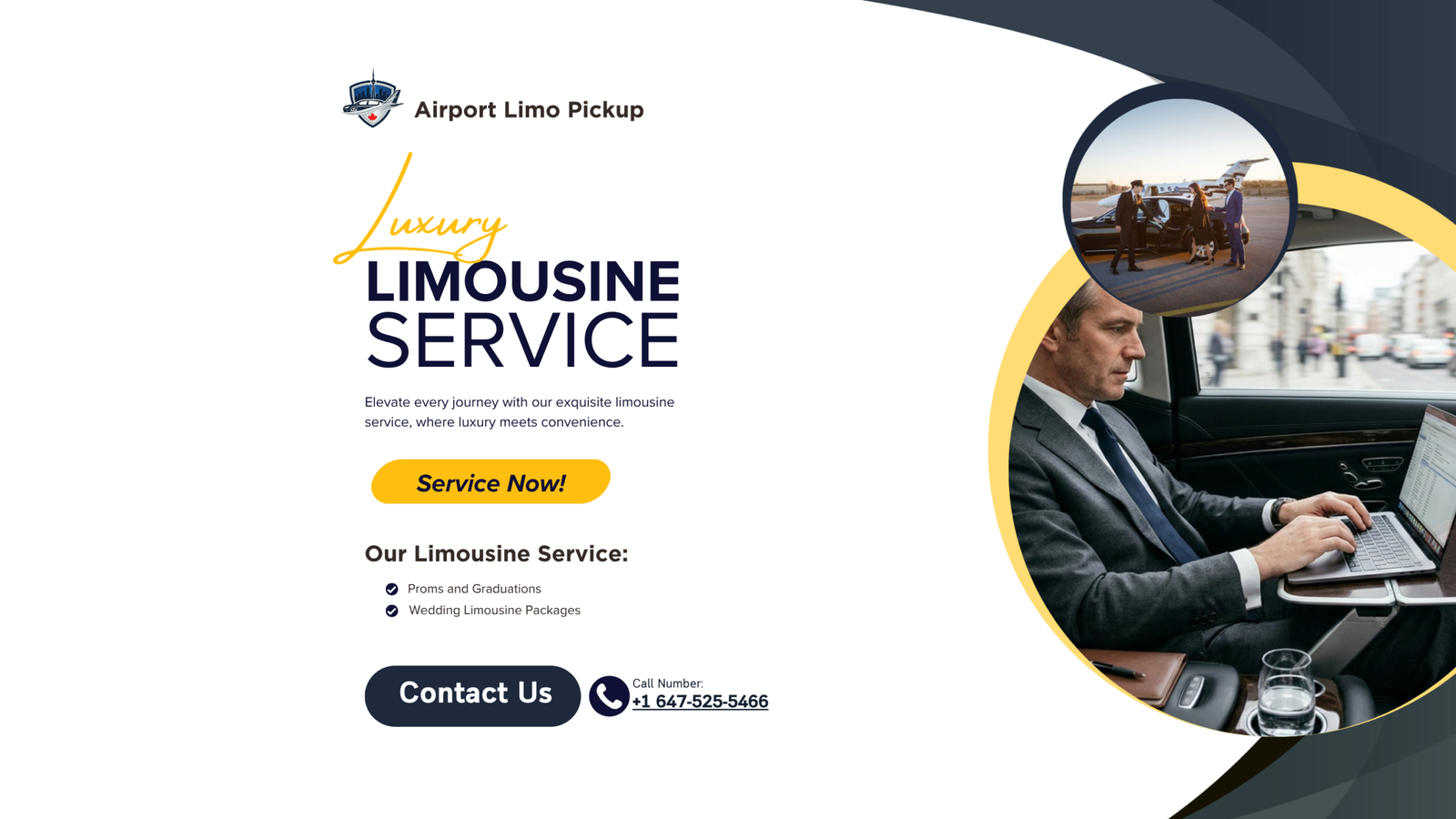 Mercedes Sprinter van and stretch limousine side by side — prom fleet options from Airport Limo Pickup Toronto